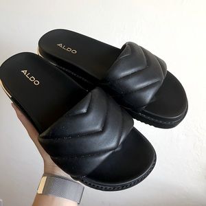 Aldo Puffy Platform Slides